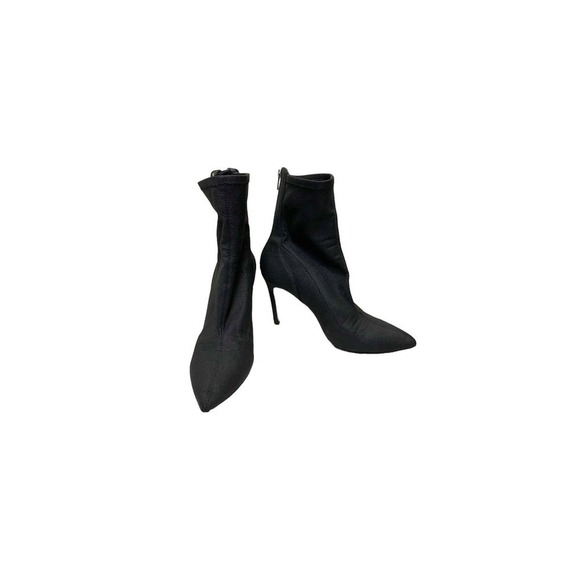 Jewel Badgley Mischka Eva shimmer sock heeled bootie 9 - Picture 4 of 10